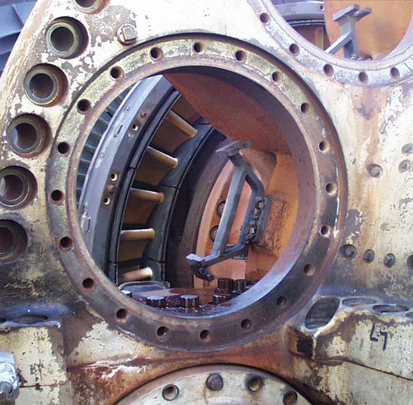 inside a gas turbine